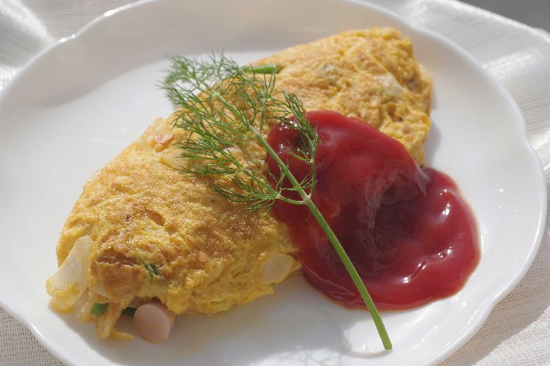 簡単ポテチオムレツ